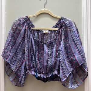Hippie Hollister Crop Blouse